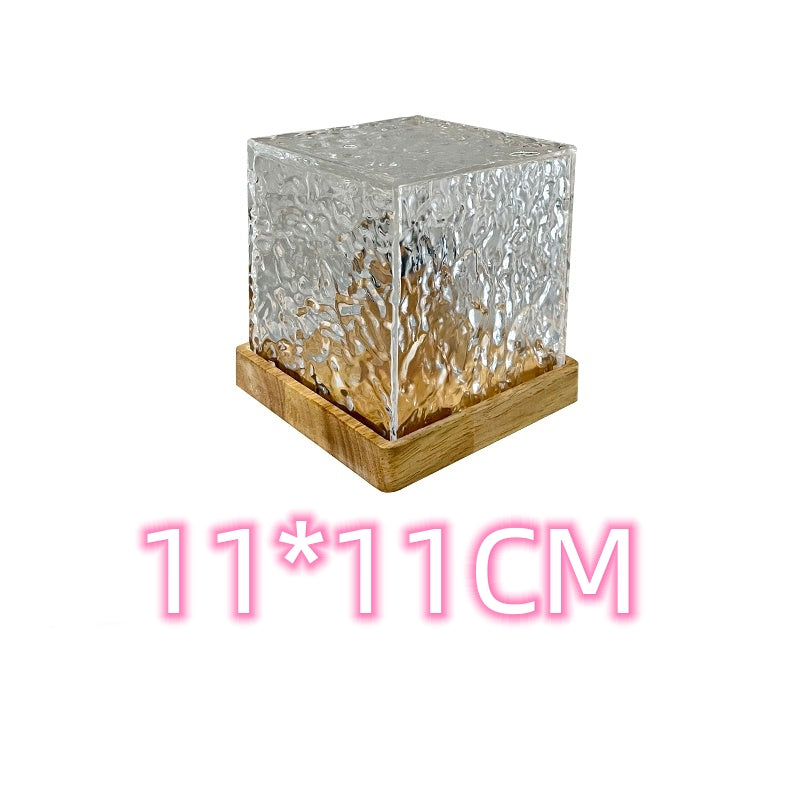 LED Water Ripple Ambient Night Light, 16 Color Gifts USB Rotating Projection Crystal