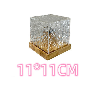 LED Water Ripple Ambient Night Light, 16 Color Gifts USB Rotating Projection Crystal 