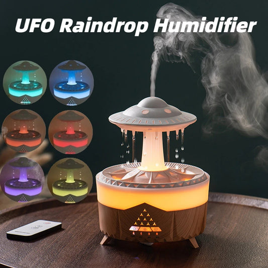 New UFO Raindrop Humidifier, Essential Oils, Aroma Air Diffuser 